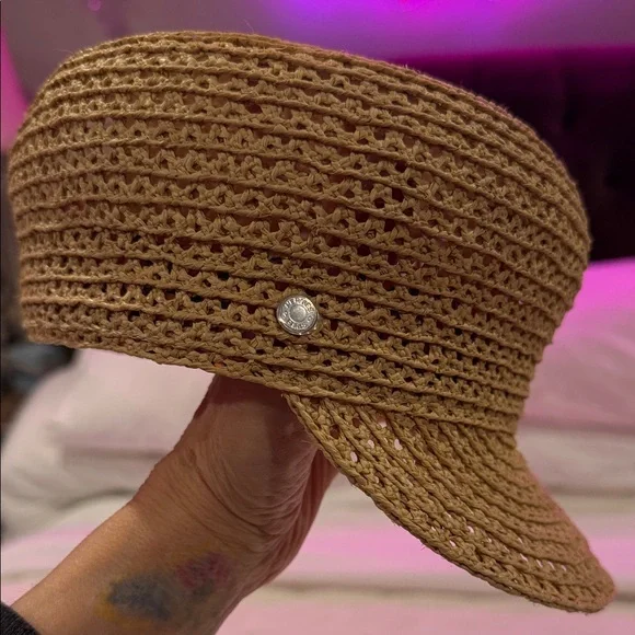 Hermes Galatee cap  Women\'s Hat worn once size 56 Hermès Raffia Galatee Cap w/ Tags - Neutrals Hats  main image 3